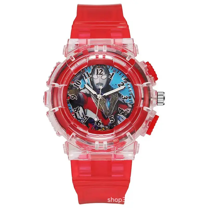 Tiga Cartoon Watch Boys and Girls Flash Edition Galaxy Warrior Douyin Same Style Birthday Gift 2024 New Style