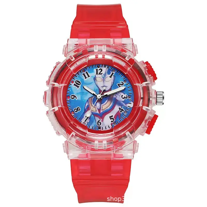 Tiga Cartoon Watch Boys and Girls Flash Edition Galaxy Warrior Douyin Same Style Birthday Gift 2024 New Style