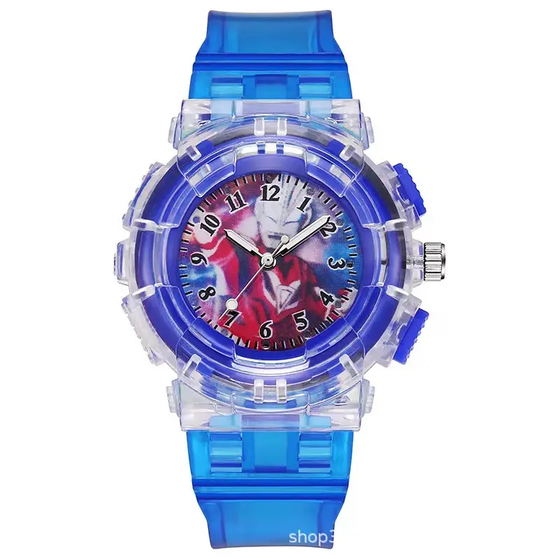 Tiga Cartoon Watch Boys and Girls Flash Edition Galaxy Warrior Douyin Same Style Birthday Gift 2024 New Style