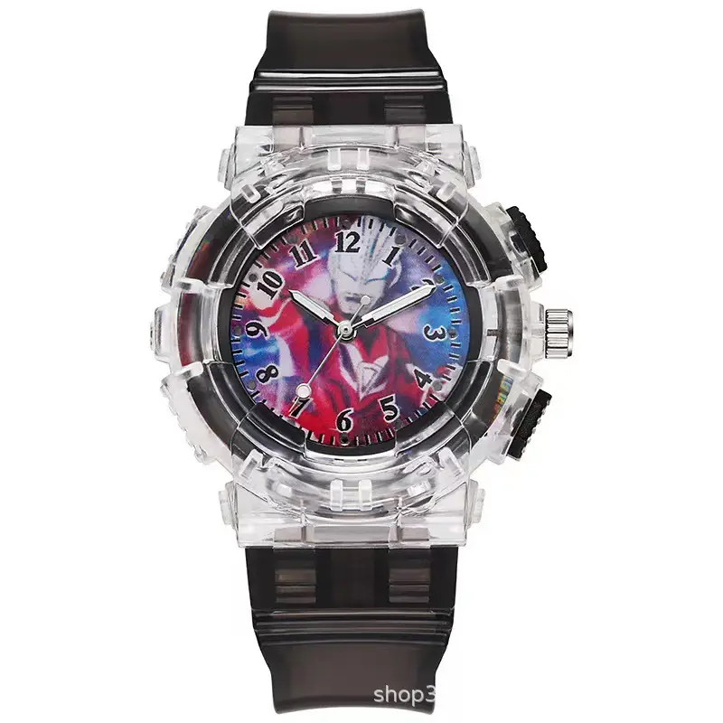Tiga Cartoon Watch Boys and Girls Flash Edition Galaxy Warrior Douyin Same Style Birthday Gift 2024 New Style