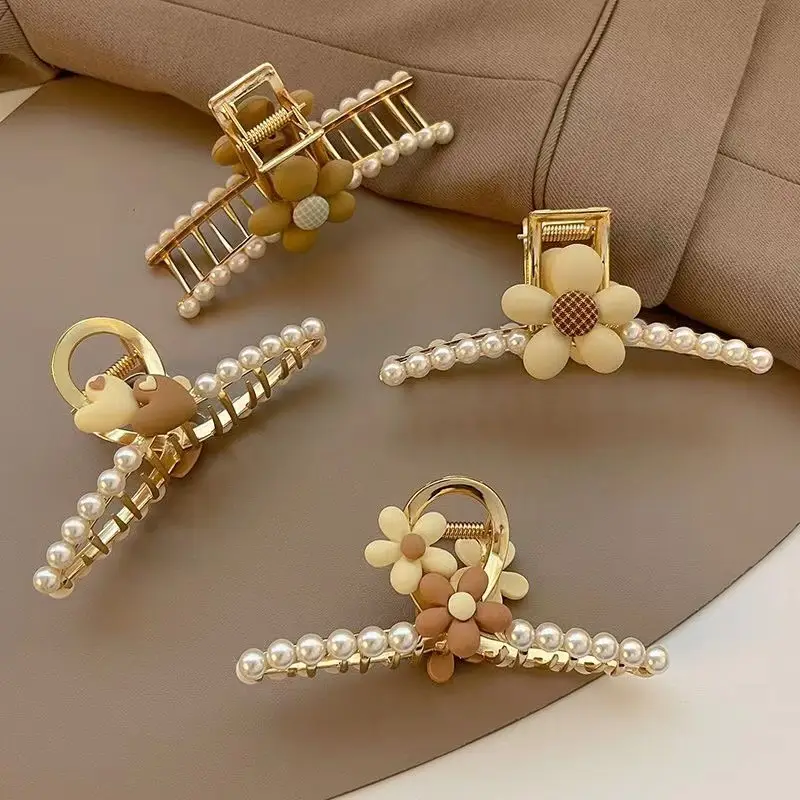 Korean Dongdaemun Butterfly Hairpin Women Large Back Head Flower Shark Clip - Image 11