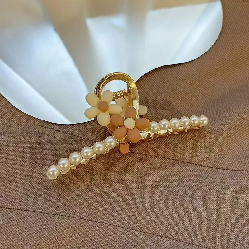 Korean Dongdaemun Butterfly Hairpin Women Large Back Head Flower Shark Clip - Image 2