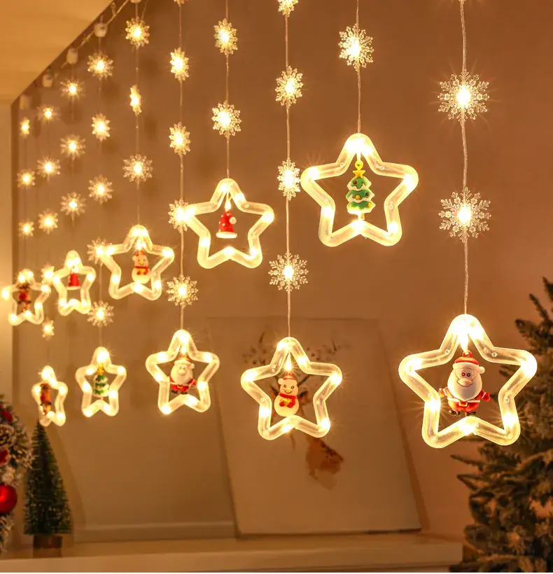 2025 LED Star Snowflake Christmas Lights Set - Image 7