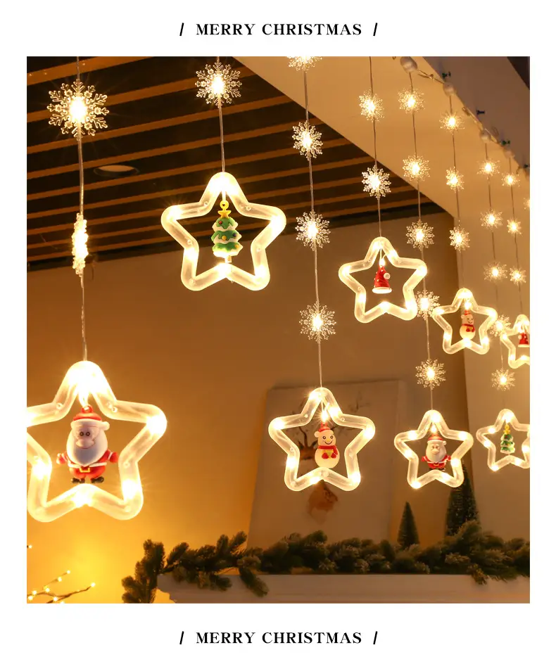2025 LED Star Snowflake Christmas Lights Set — feature 8