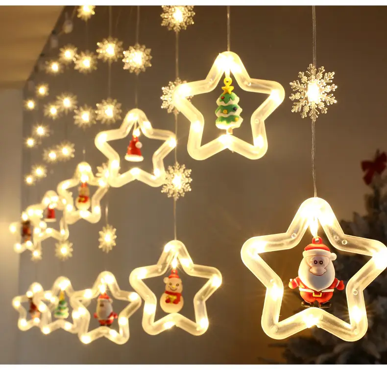 2025 LED Star Snowflake Christmas Lights Set — feature 9