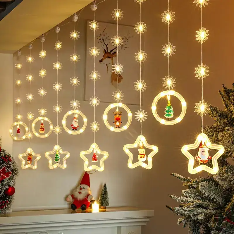 2025 LED Star Snowflake Christmas Lights Set - Image 3