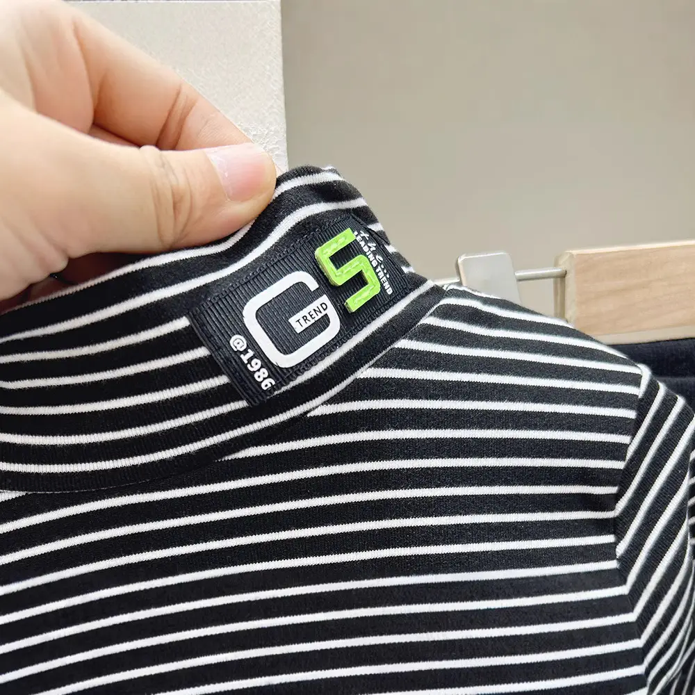 2023 Kids Striped Sweatshirt Set Boys Winter Casual - Image 7