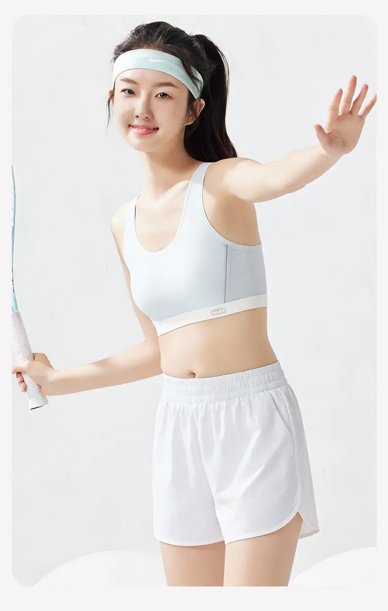 Girls' High School students' sports shockproof wireless bra junior high school students' development period vest adolescent underwear — feature 10
