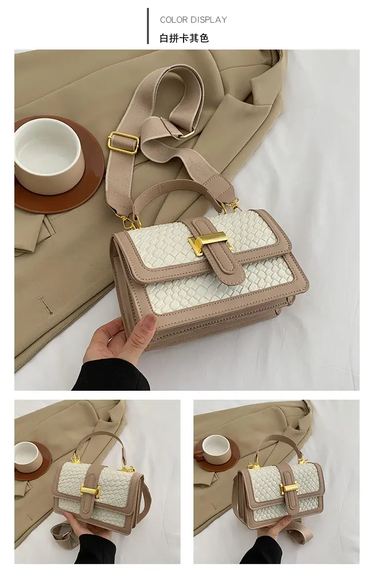 Women's Korean Style Shoulder Crossbody Bag Beige Cream — feature 15