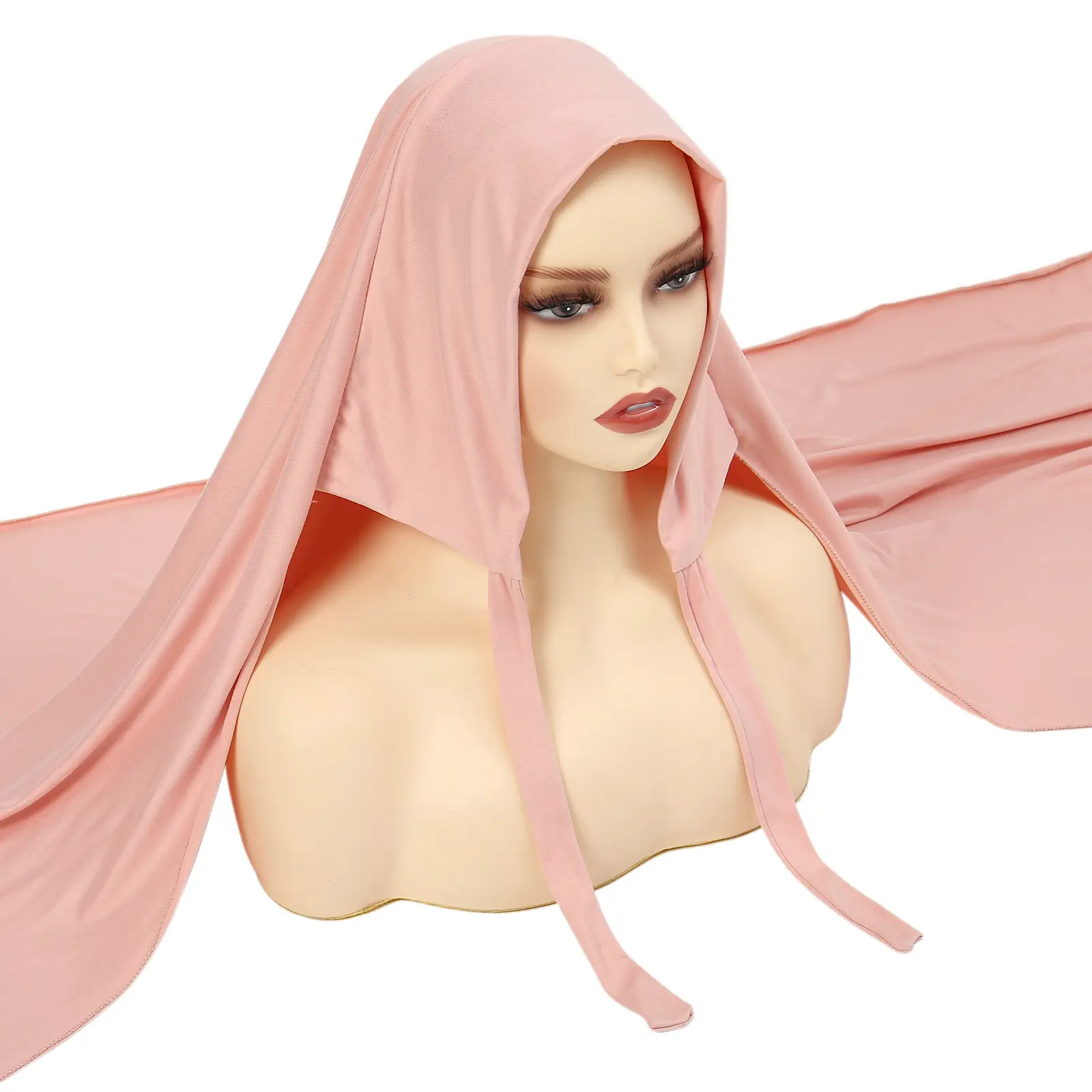 Purple Cross-Border Scarf with Straps for Muslim Women - Image 3