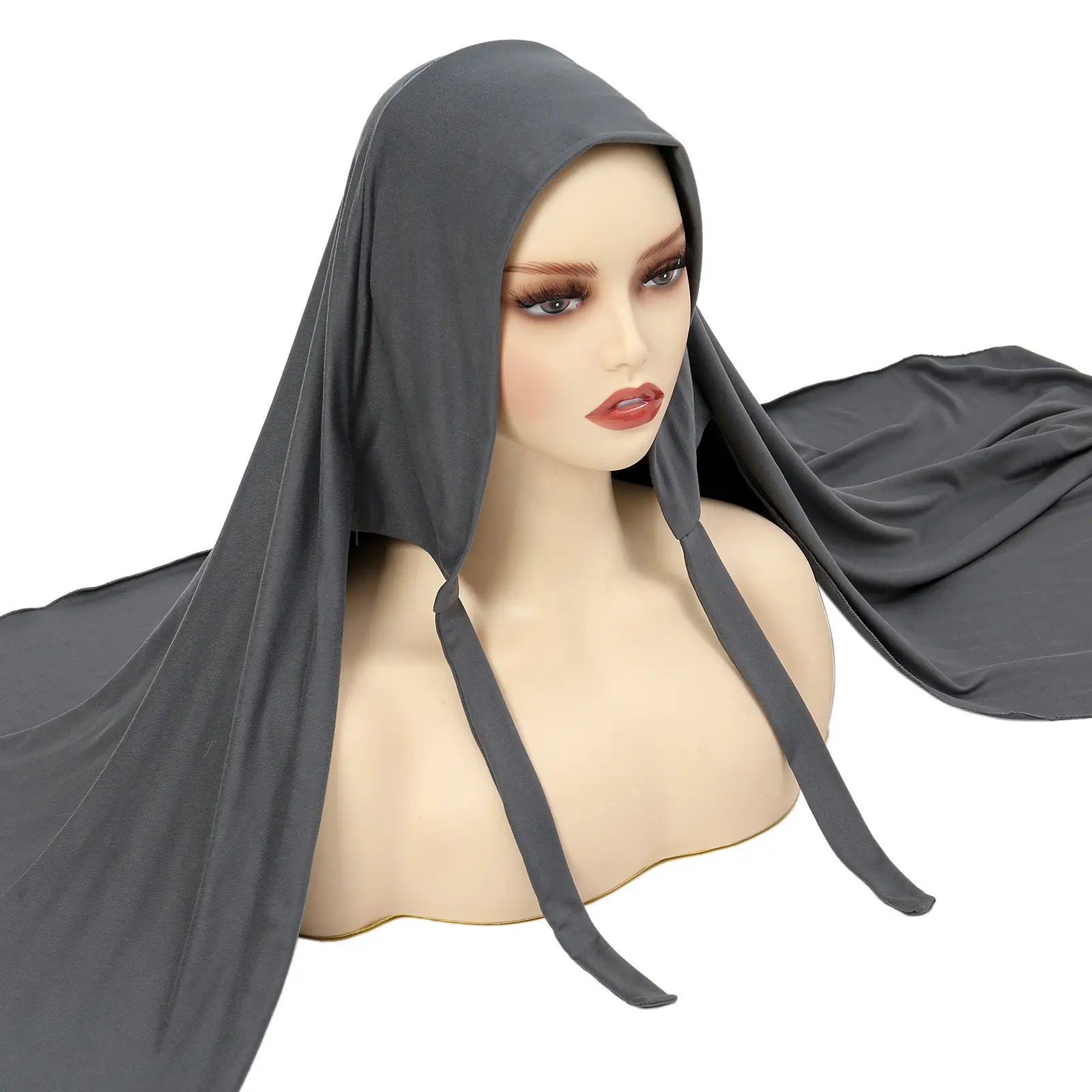 Purple Cross-Border Scarf with Straps for Muslim Women - Image 8