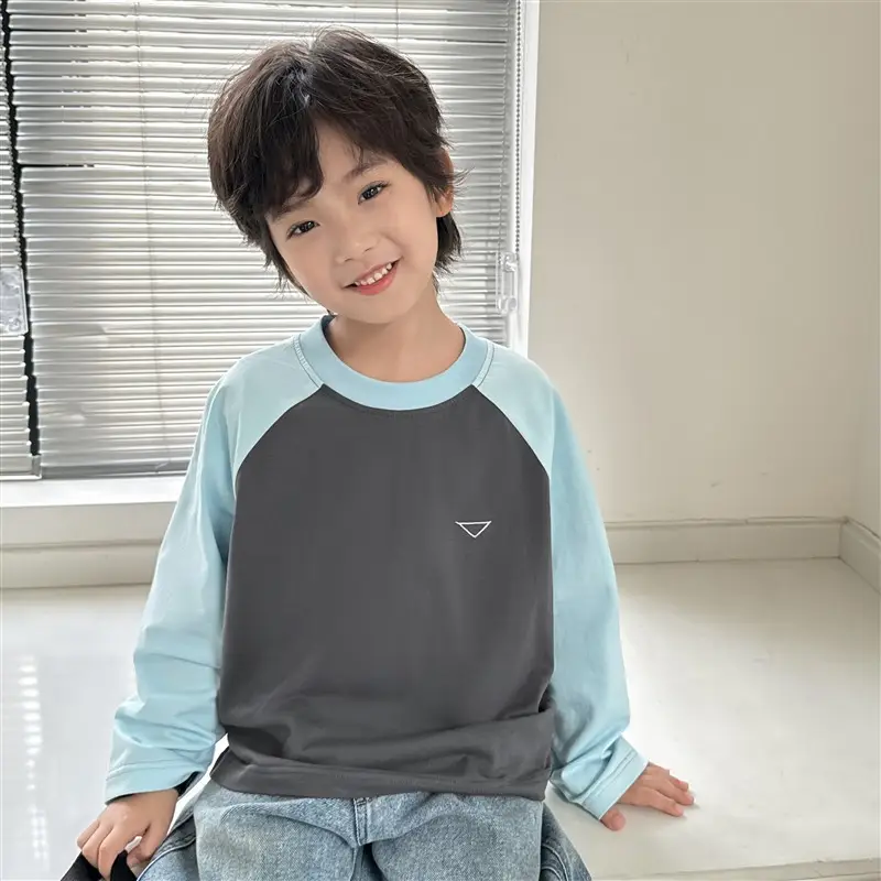 Haima Boys Long Sleeve Cotton T-Shirt White