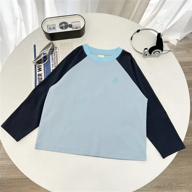 Haima Boys Long Sleeve Cotton T-Shirt White
