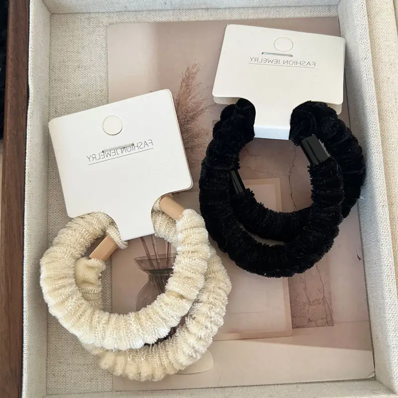 Plush High Elastic Hair Bands for Women Autumn Winter - Image 9