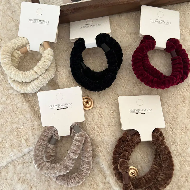 Plush High Elastic Hair Bands for Women Autumn Winter — feature 6
