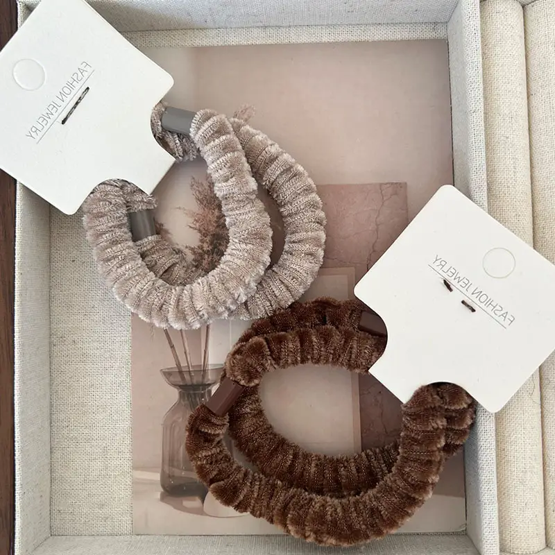 Plush High Elastic Hair Bands for Women Autumn Winter — feature 7