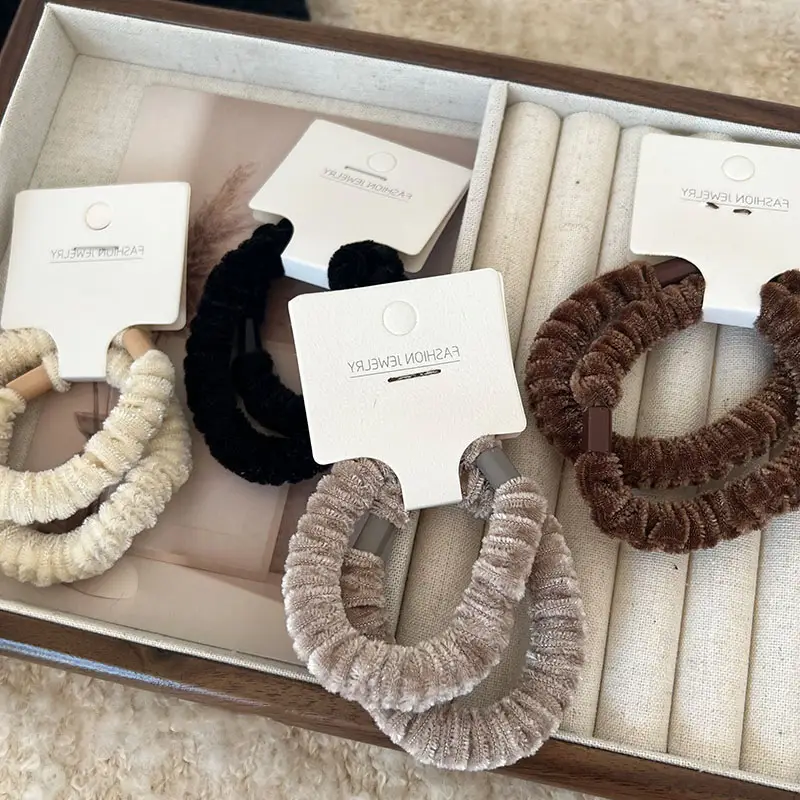 Plush High Elastic Hair Bands for Women Autumn Winter — feature 8