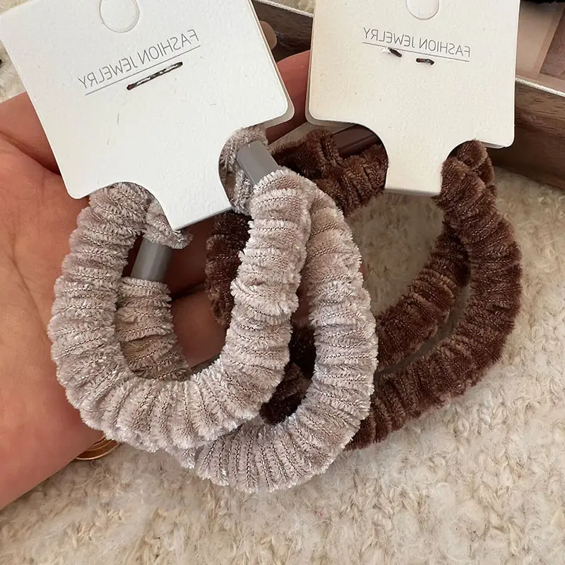 Plush High Elastic Hair Bands for Women Autumn Winter — feature 9