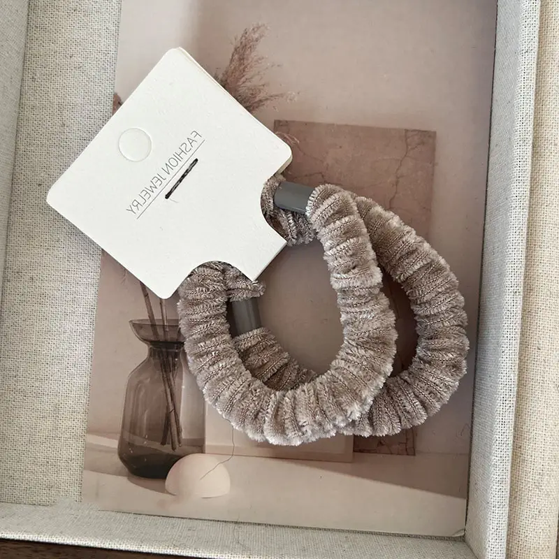 Plush High Elastic Hair Bands for Women Autumn Winter - Image 2