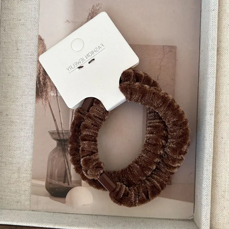 Plush High Elastic Hair Bands for Women Autumn Winter - Image 3