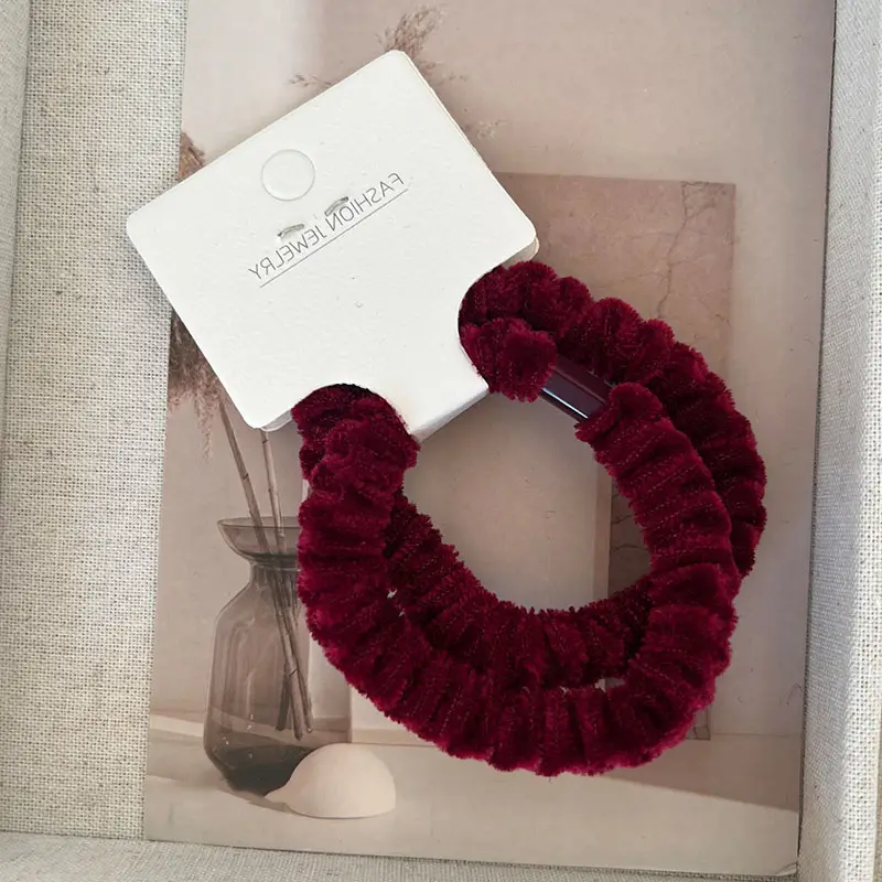 Plush High Elastic Hair Bands for Women Autumn Winter - Image 4