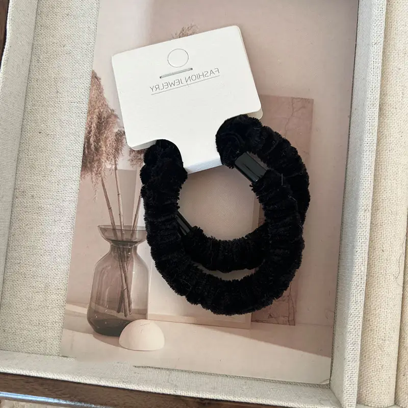 Plush High Elastic Hair Bands for Women Autumn Winter - Image 5