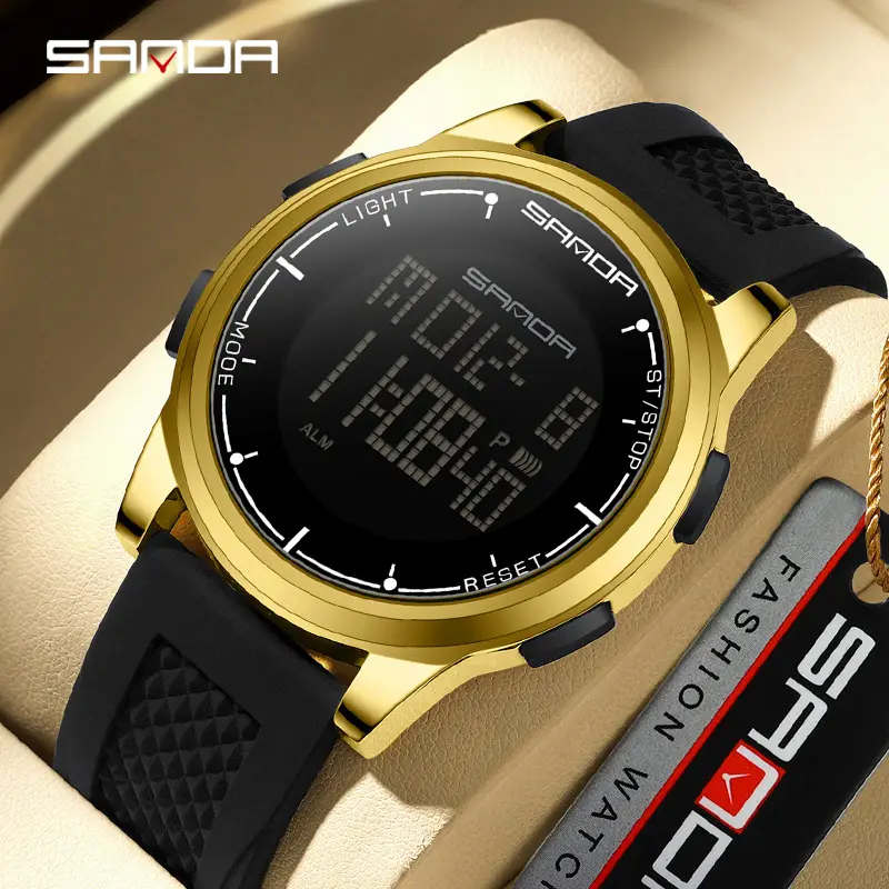 Sanda Digital Stopwatch Watch for Boys Black - Image 9