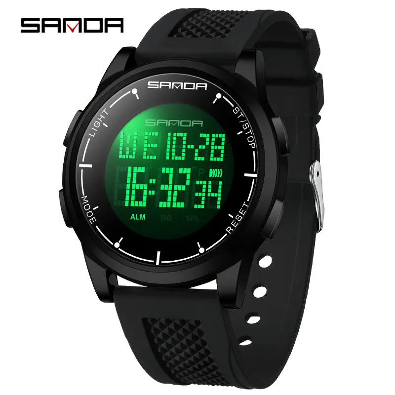 Sanda Digital Stopwatch Watch for Boys Black - Image 11