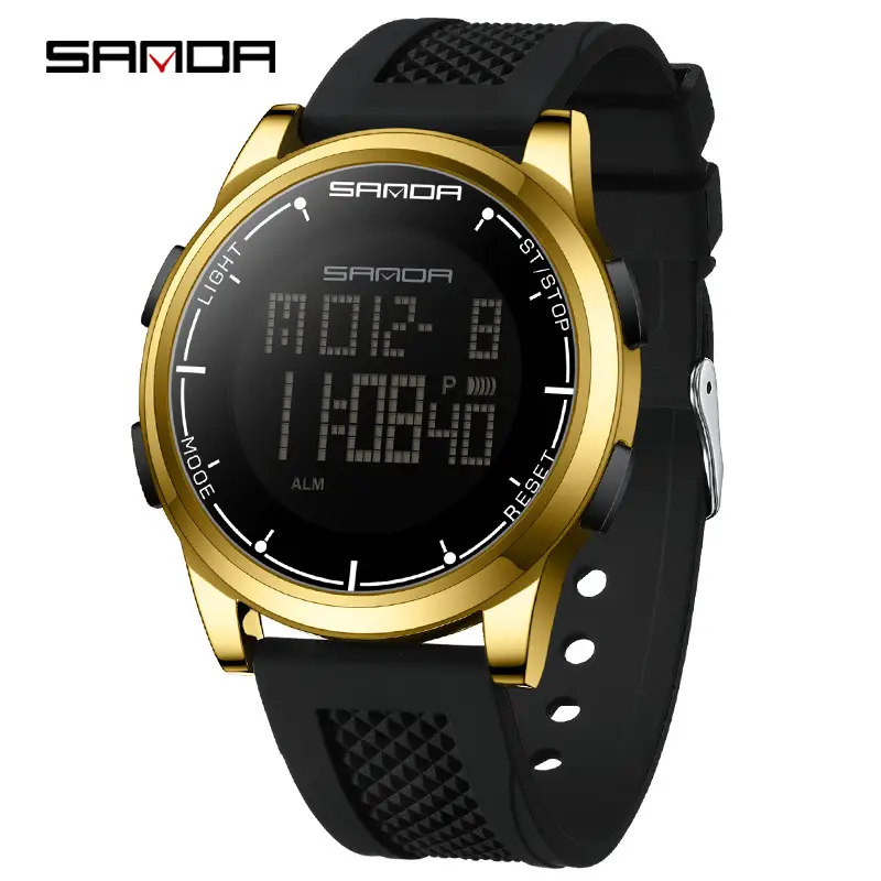 Sanda Digital Stopwatch Watch for Boys Black - Image 3