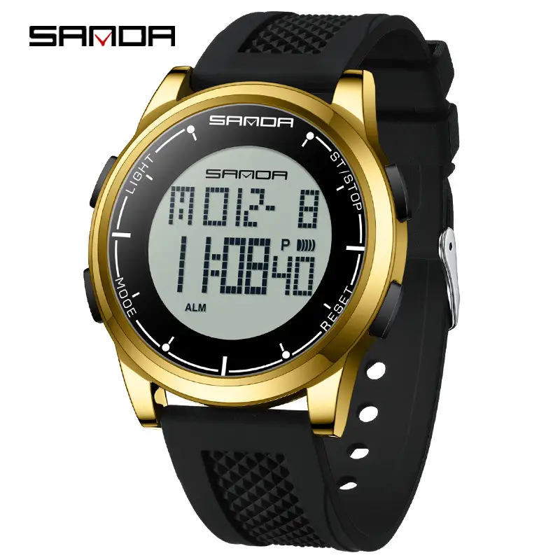 Sanda Digital Stopwatch Watch for Boys Black - Image 4