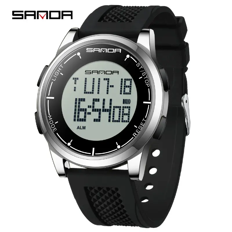 Sanda Digital Stopwatch Watch for Boys Black - Image 6