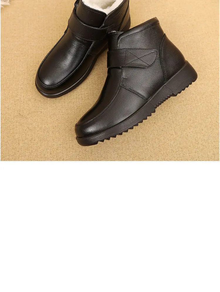 New real wool first layer cowhide mother cotton shoes soft bottom lightweight women's comfortable middle-aged and elderly women's shoes factory direct sales — feature 20