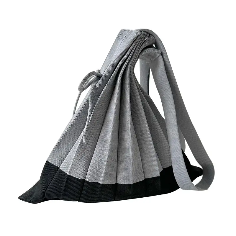 Foldable Knitted Shoulder Bag Large Capacity Multi Color