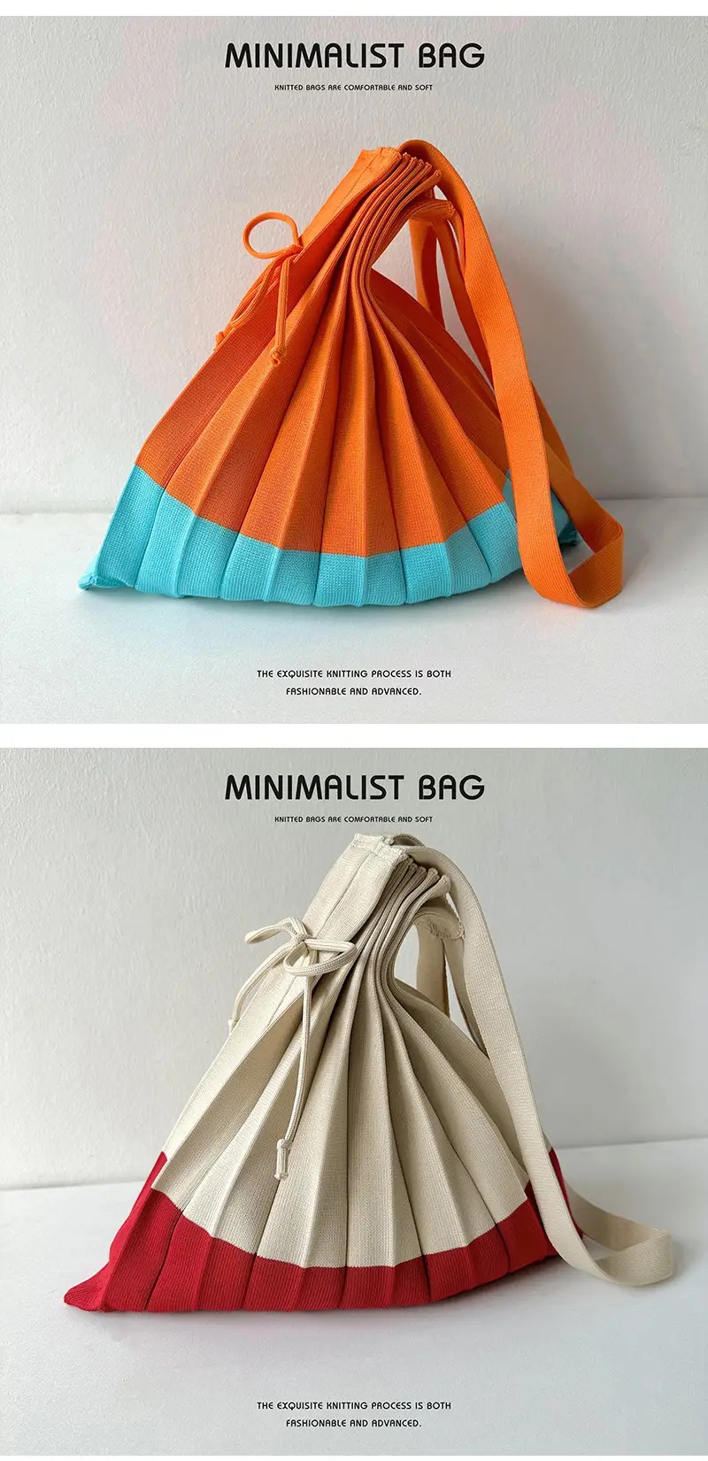 Foldable Knitted Shoulder Bag Large Capacity Multi Color — feature 6