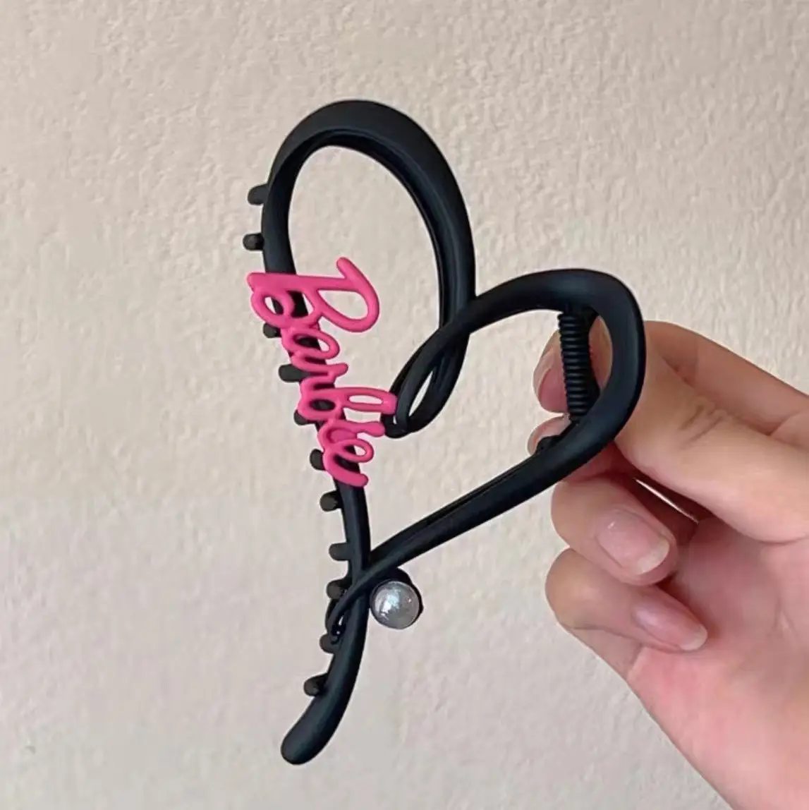 Barbie Pink Hair Clip Large Hollow Shark Design - Image 2