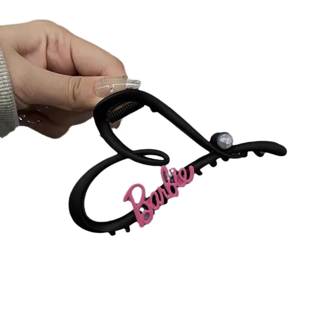 Barbie Pink Hair Clip Large Hollow Shark Design - Image 7