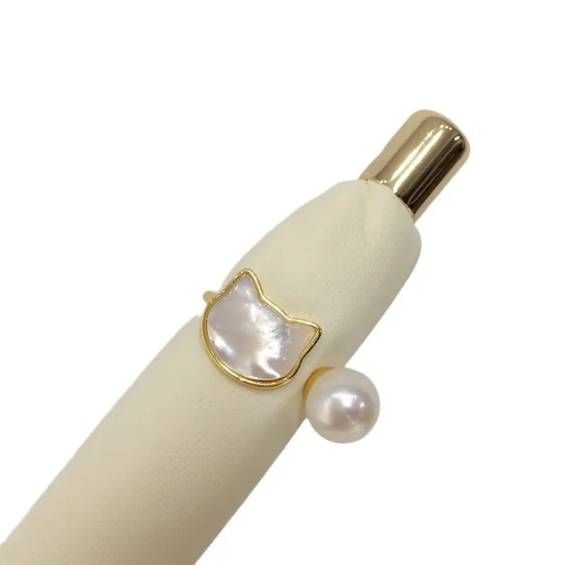 Natural Freshwater Pearl Ring 18K Real Gold Electroplating - Image 6