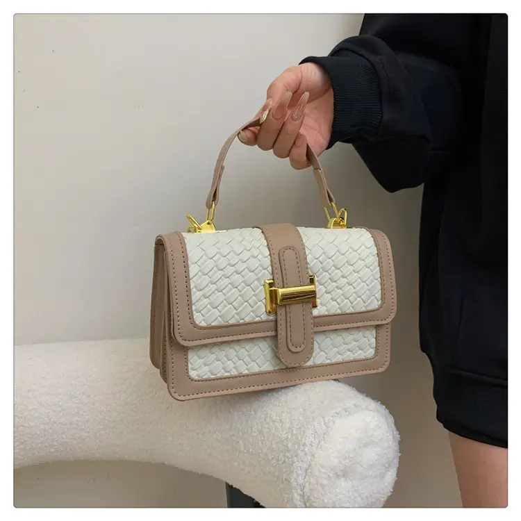 Women's Beige Beige Crossbody Bag with Gold Clasp — feature 13