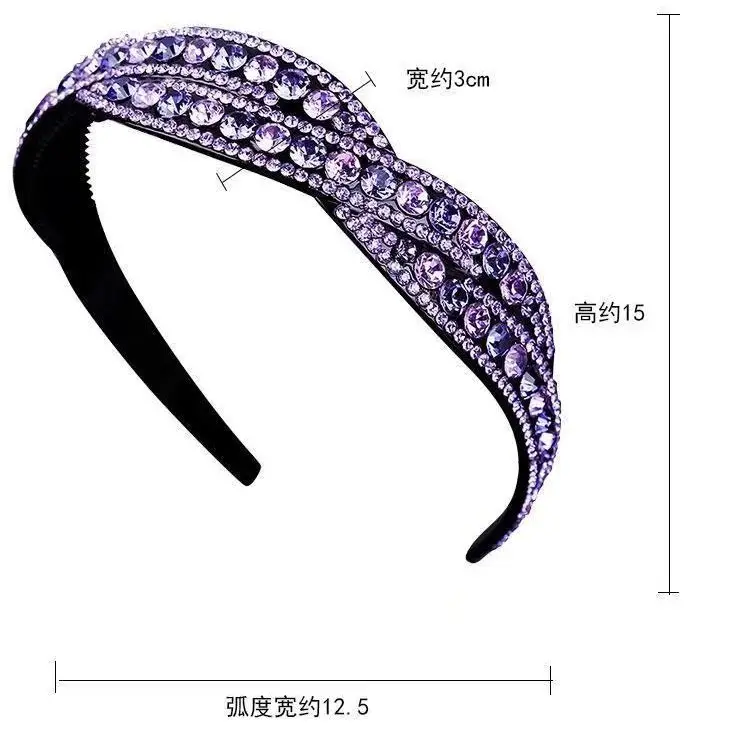 Full Diamond Hair Hoop for Women High-end Rhinestone - Image 16