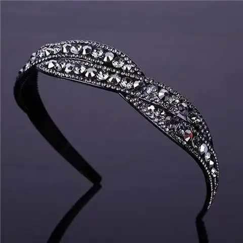 Full Diamond Hair Hoop for Women High-end Rhinestone - Image 3