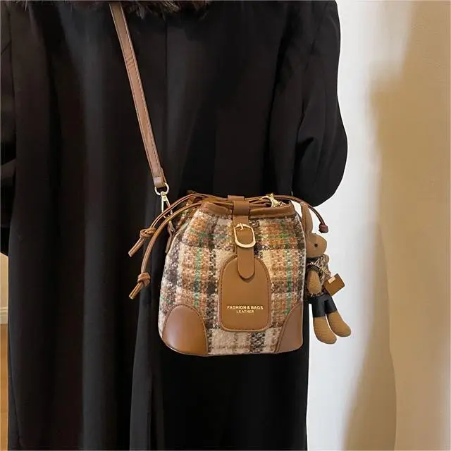 Retro Plaid Crossbody Bag for Women 2026 - Image 7