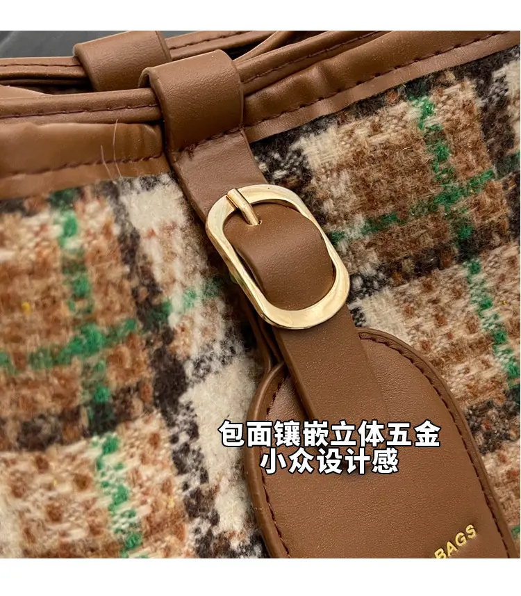 Retro Plaid Crossbody Bag for Women 2026 — feature 3