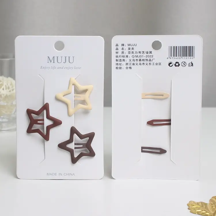 3D Star Hair Clips Set for Women