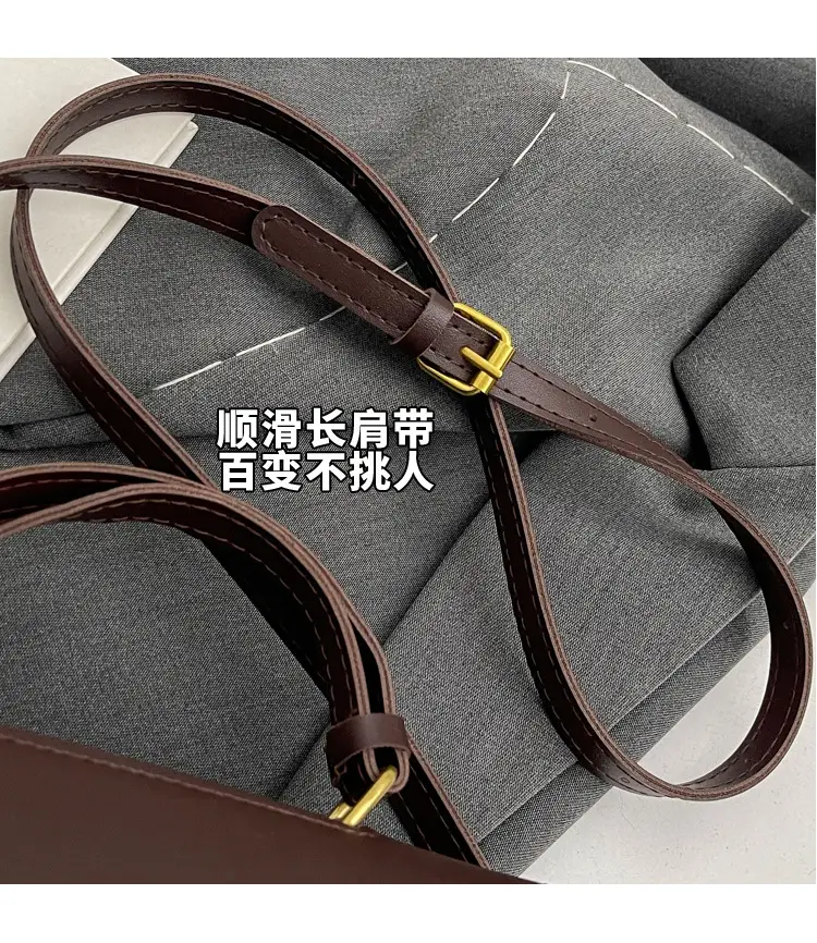 Frosted Women's Shoulder Messenger Bag Black Gold Clasp — feature 4