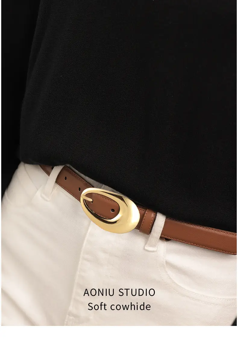 Women Genuine Leather Belt 2023 Artistic Decorative Pin Buckle — feature 22