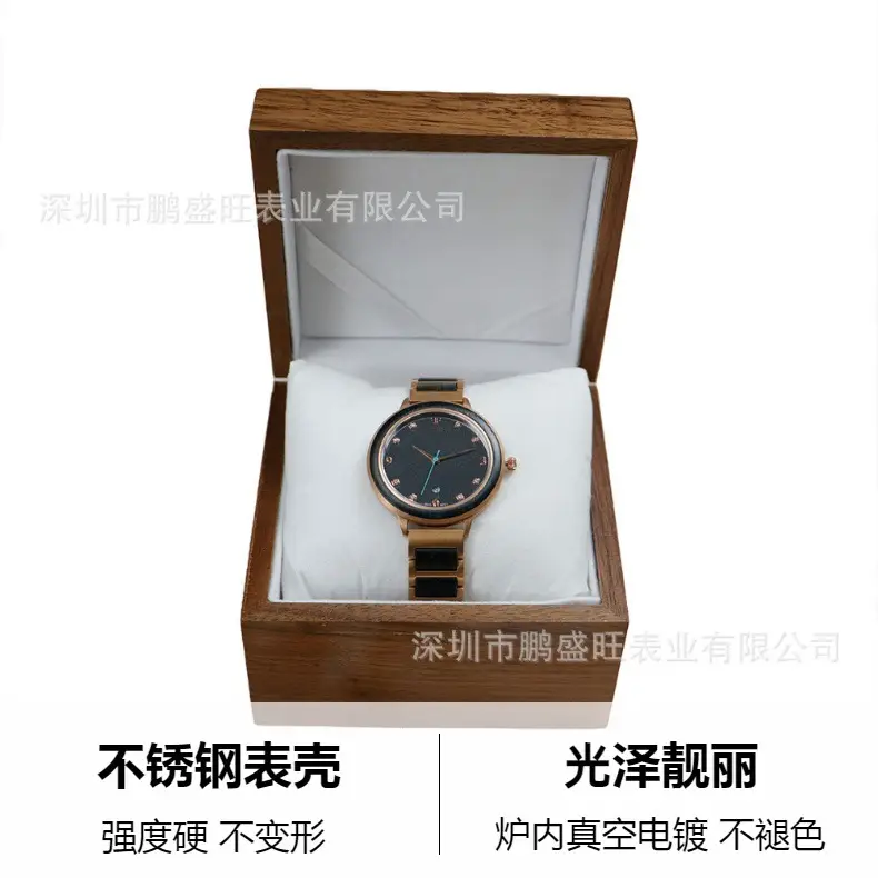 Clearance Stock Steel Case Watch with Rhinestone Dial — feature 1