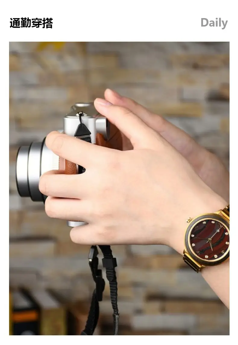 Clearance Stock Steel Case Watch with Rhinestone Dial — feature 2