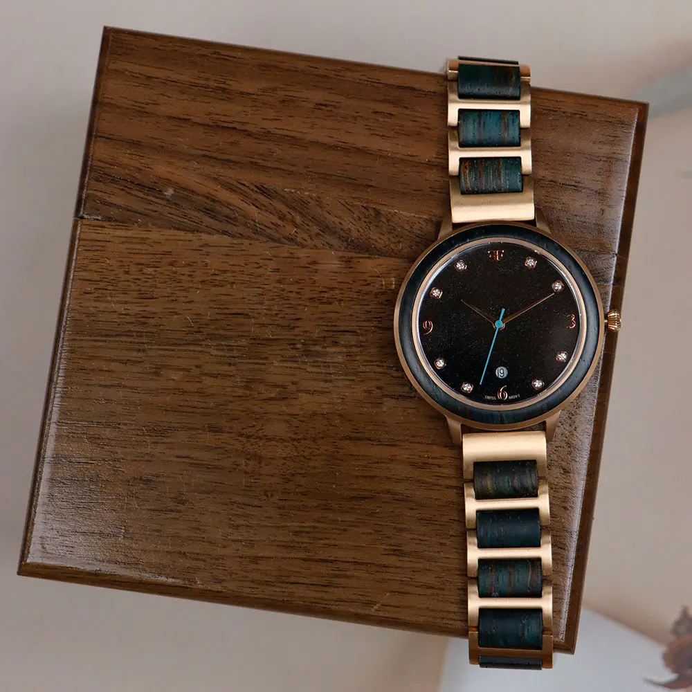 Clearance Stock Steel Case Watch with Rhinestone Dial — feature 5