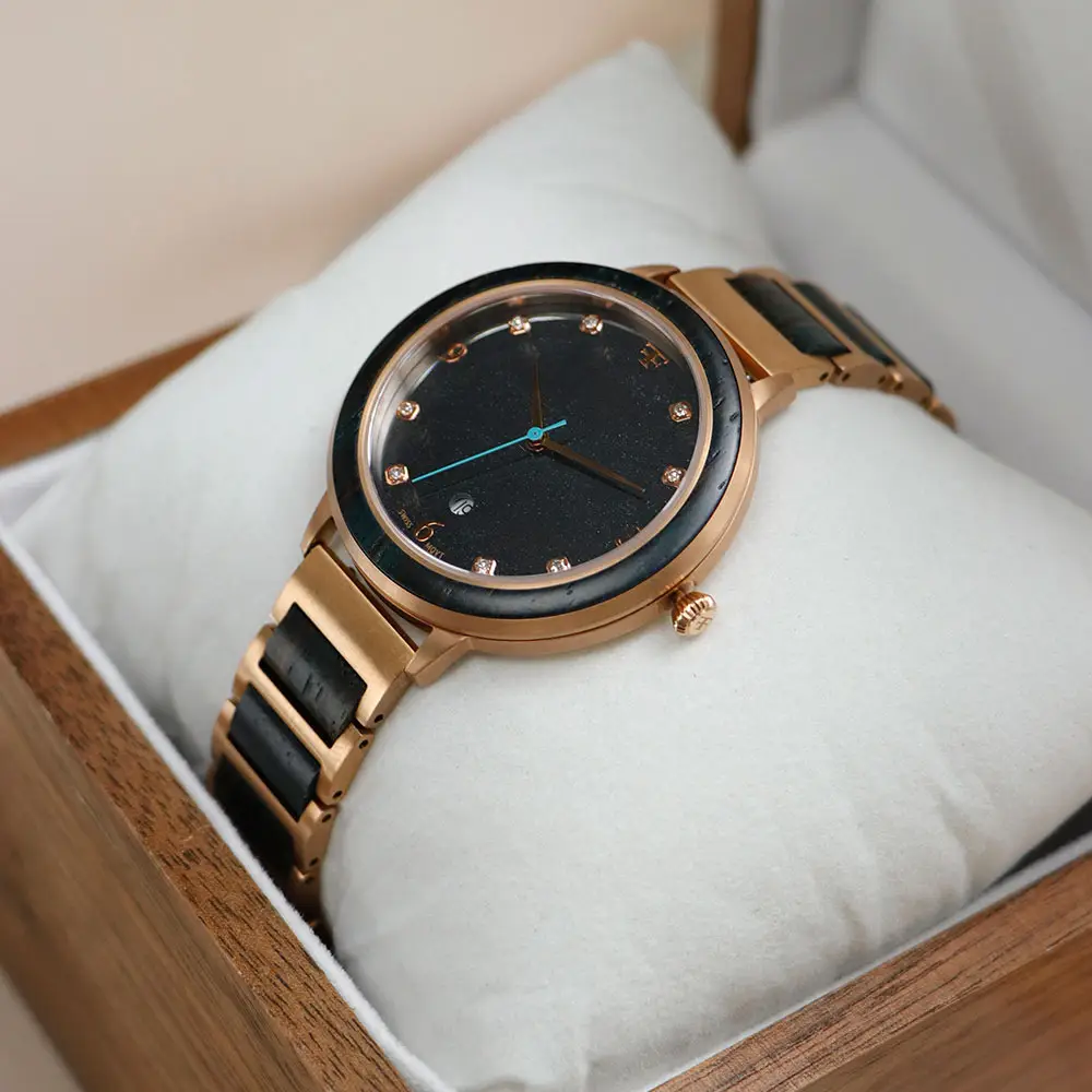 Clearance Stock Steel Case Watch with Rhinestone Dial — feature 7