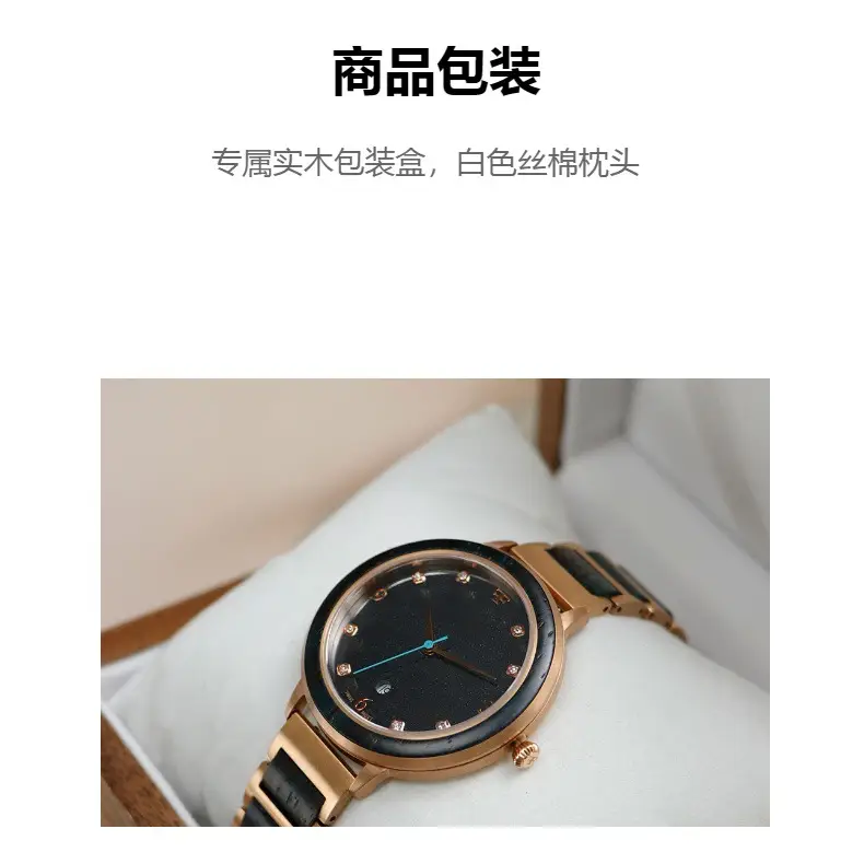Clearance Stock Steel Case Watch with Rhinestone Dial — feature 9